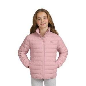 Eddie Bauer down puffer jacket big Kids girl M 7/8 pink new